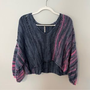 Free people high low cropped sweater